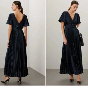 Amur Suze Gown Dress Short-Sleeve Pleated